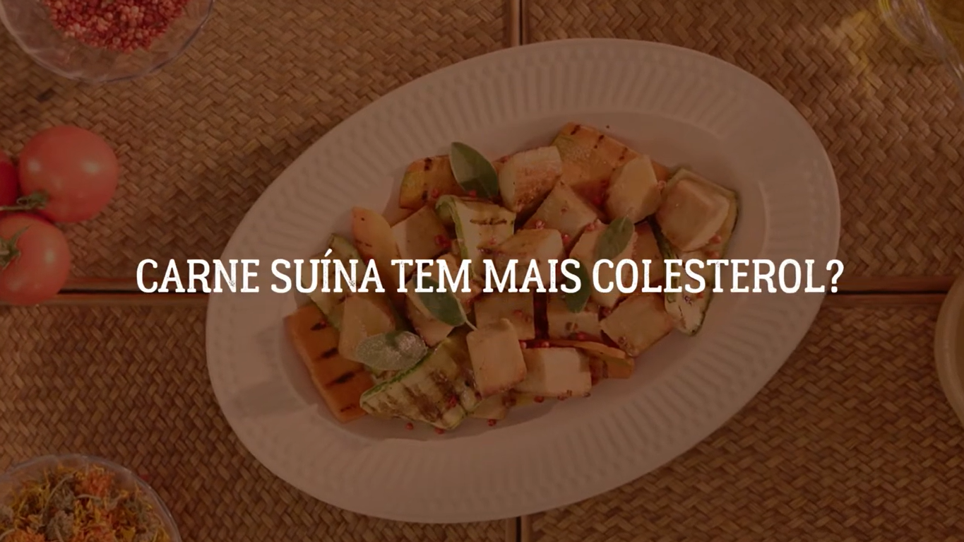 Carne suína tem mais colesterol