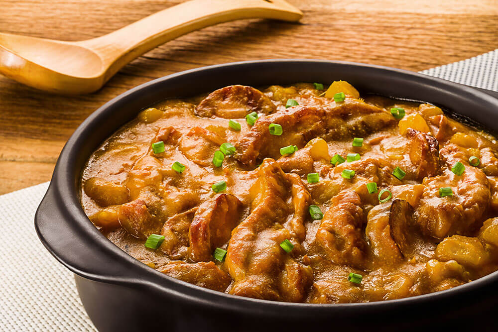 Mandiocada de carne suína
