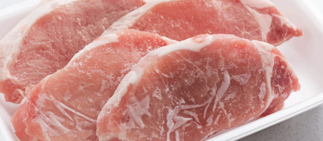 Durante quanto tempo é seguro ter a carne suína congelada?
