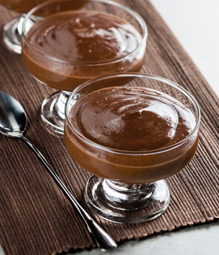 Pudim cremoso de chocolate