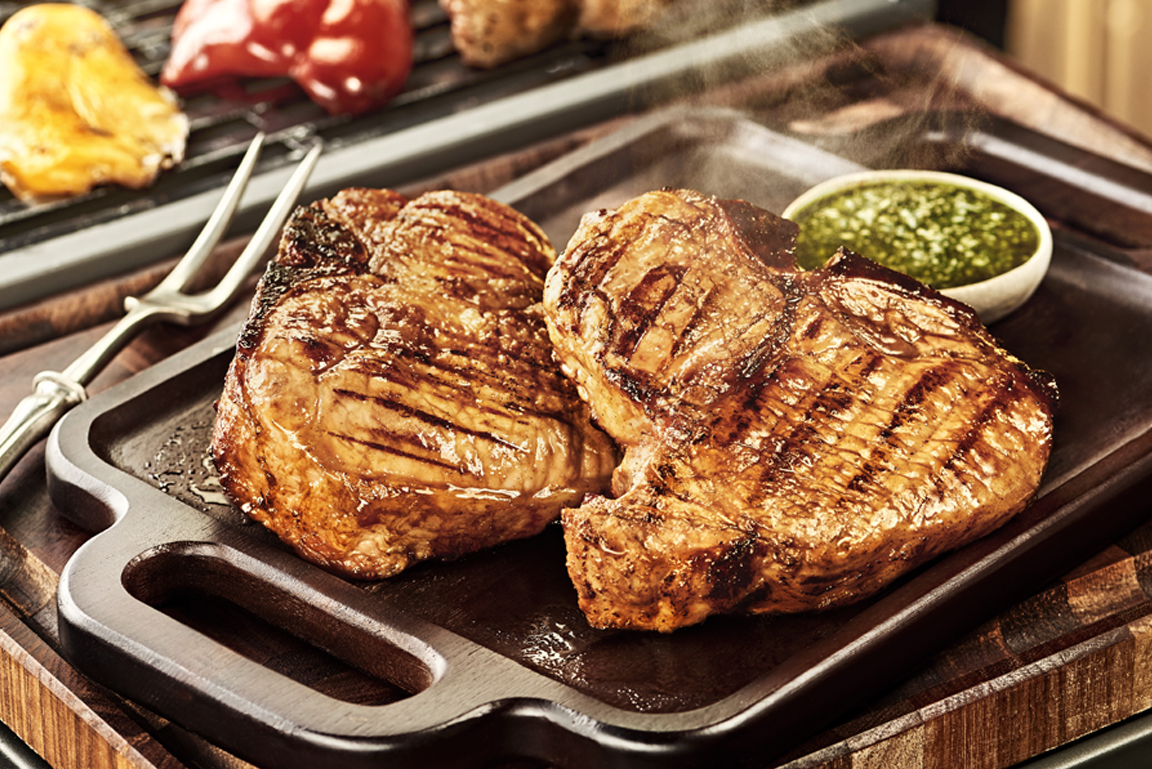 T-Bone de Suíno com Pesto