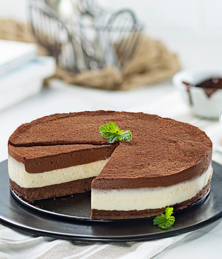 Mousse gelado de chocolate e Iogurte