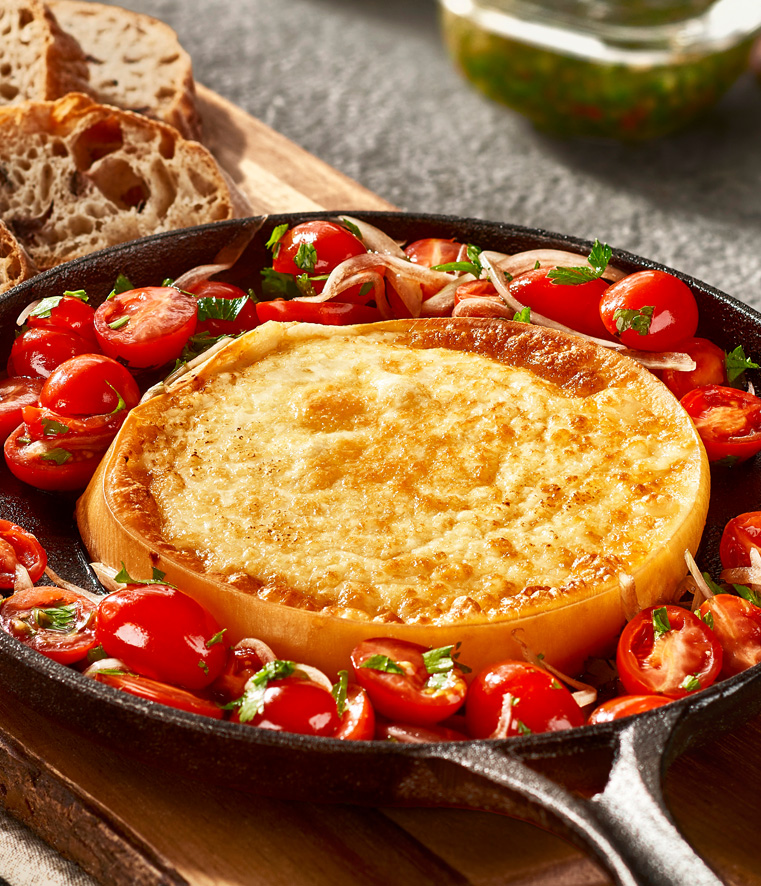 Provoleta com Tomates Frescos marinados em Aceto