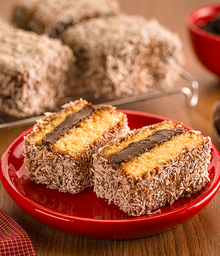 Lamingtons: quadradinhos fofos e cobertos de sabor