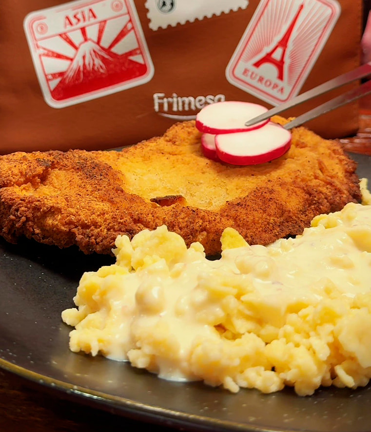 Schnitzel alemão com spaetzle