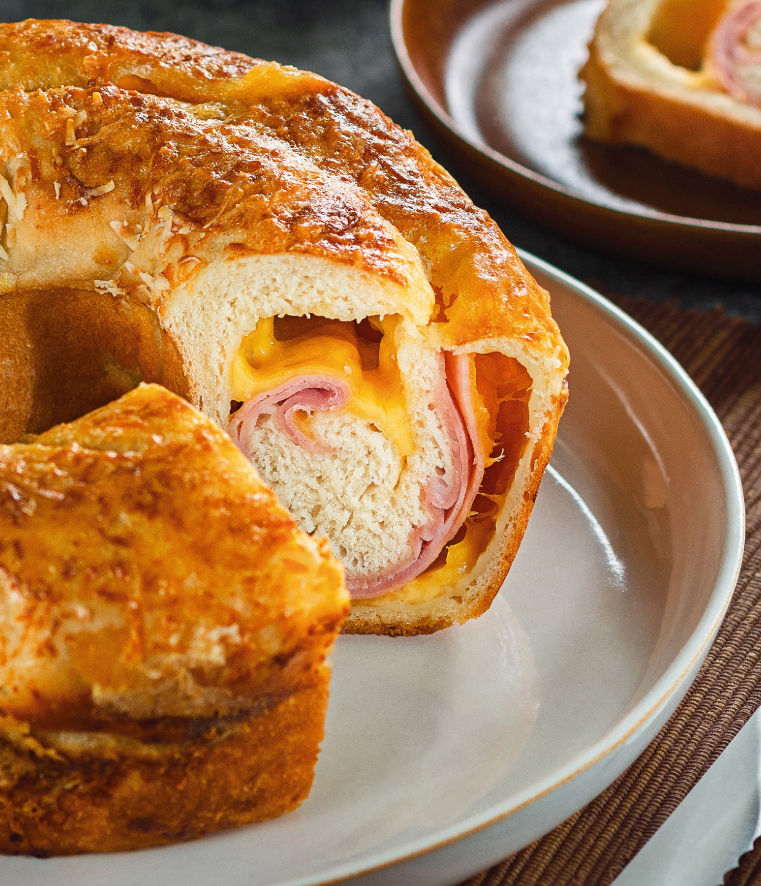 Rosca de Queijo Prato e Presunto