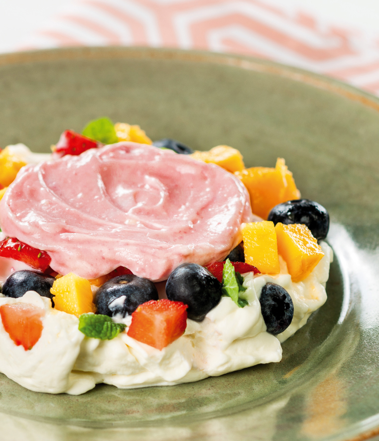 Pavlova de frutas