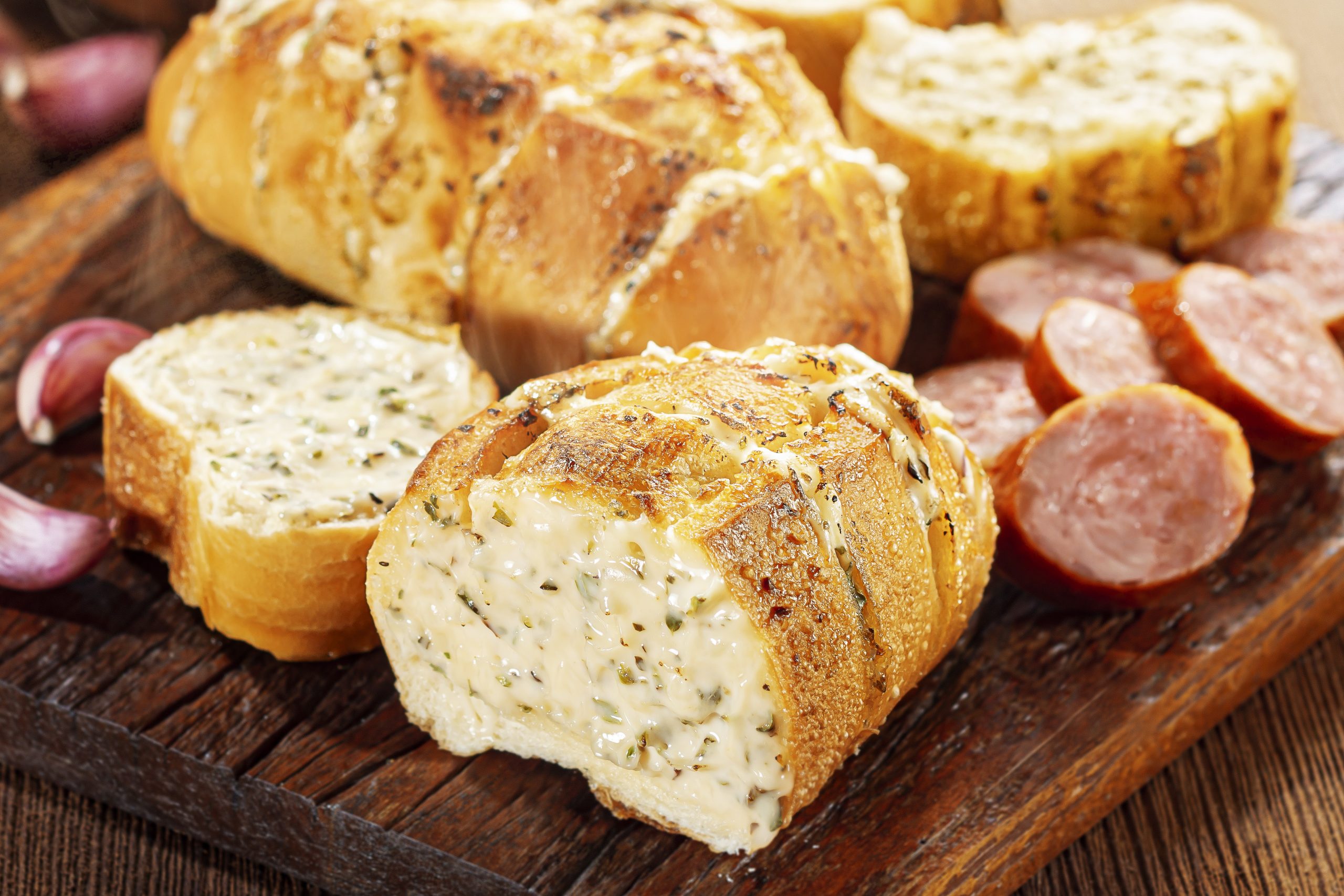 Pão de Alho Cremoso no Churrasco