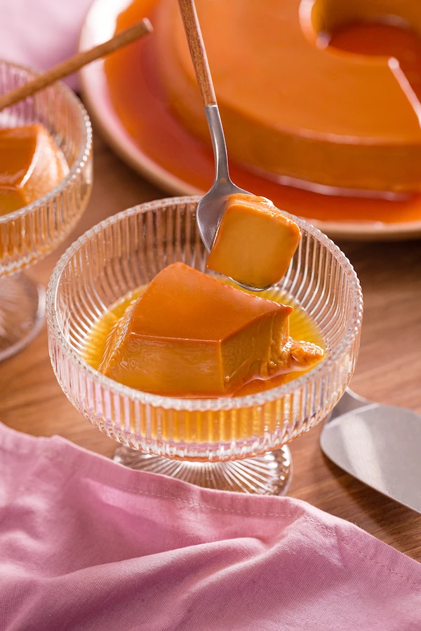 Pudim de doce de leite